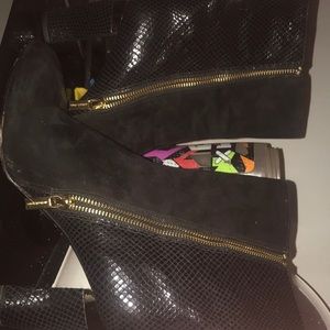 Michael Kors zip up heel boots
